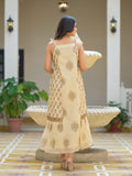 Mimosa Beige Gold Kota Doriya Dress