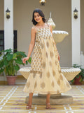 Mimosa Beige Gold Kota Doriya Dress