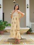 Mimosa Beige Gold Kota Doriya Dress