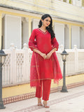 POPPY SCARLET RED SUIT SET