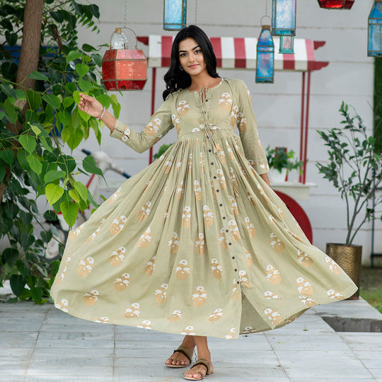 Light Pista Gold Vintage Jacket Style Dress