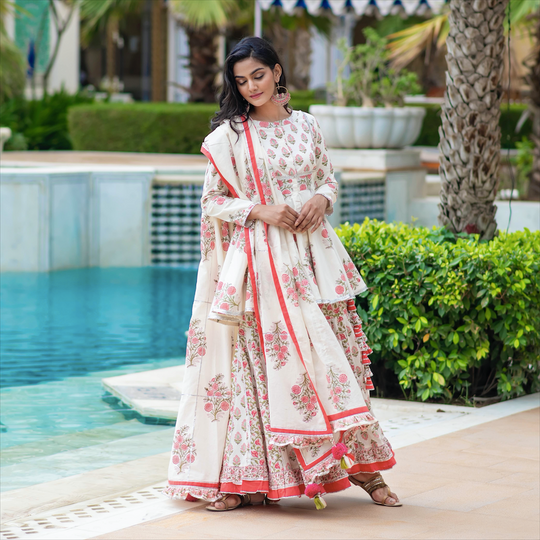 Rose Garden Sharara Set