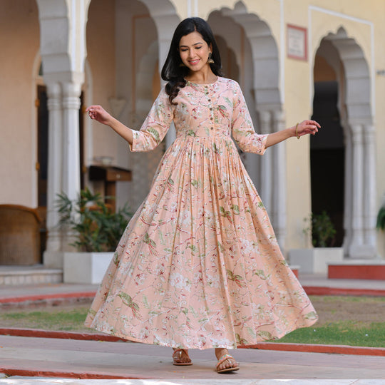 Pink Beach Ruffle Dress