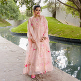 DUSTY ROSE WEDDING HANDPAINTED ANARKALI SUIT