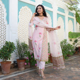 Strawberry Pink straight Suit Set