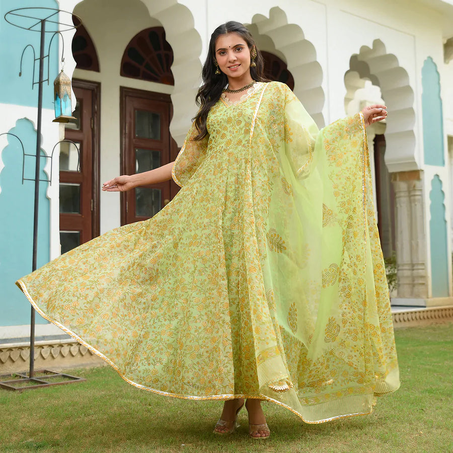 Organza anarkalis online