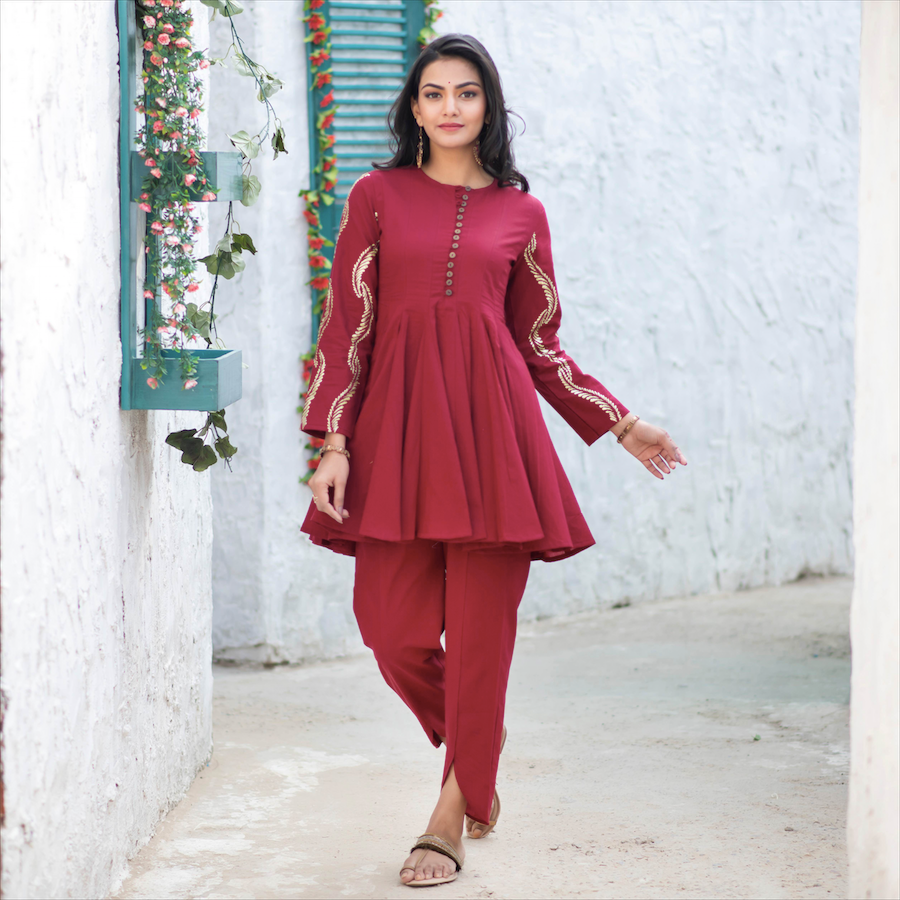 Tulip pants deals with peplum top